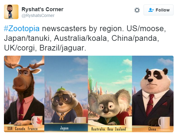 Sabia que um dos personagens de Zootopia é diferente em cada região do  mundo? - Notícias de cinema - AdoroCinema